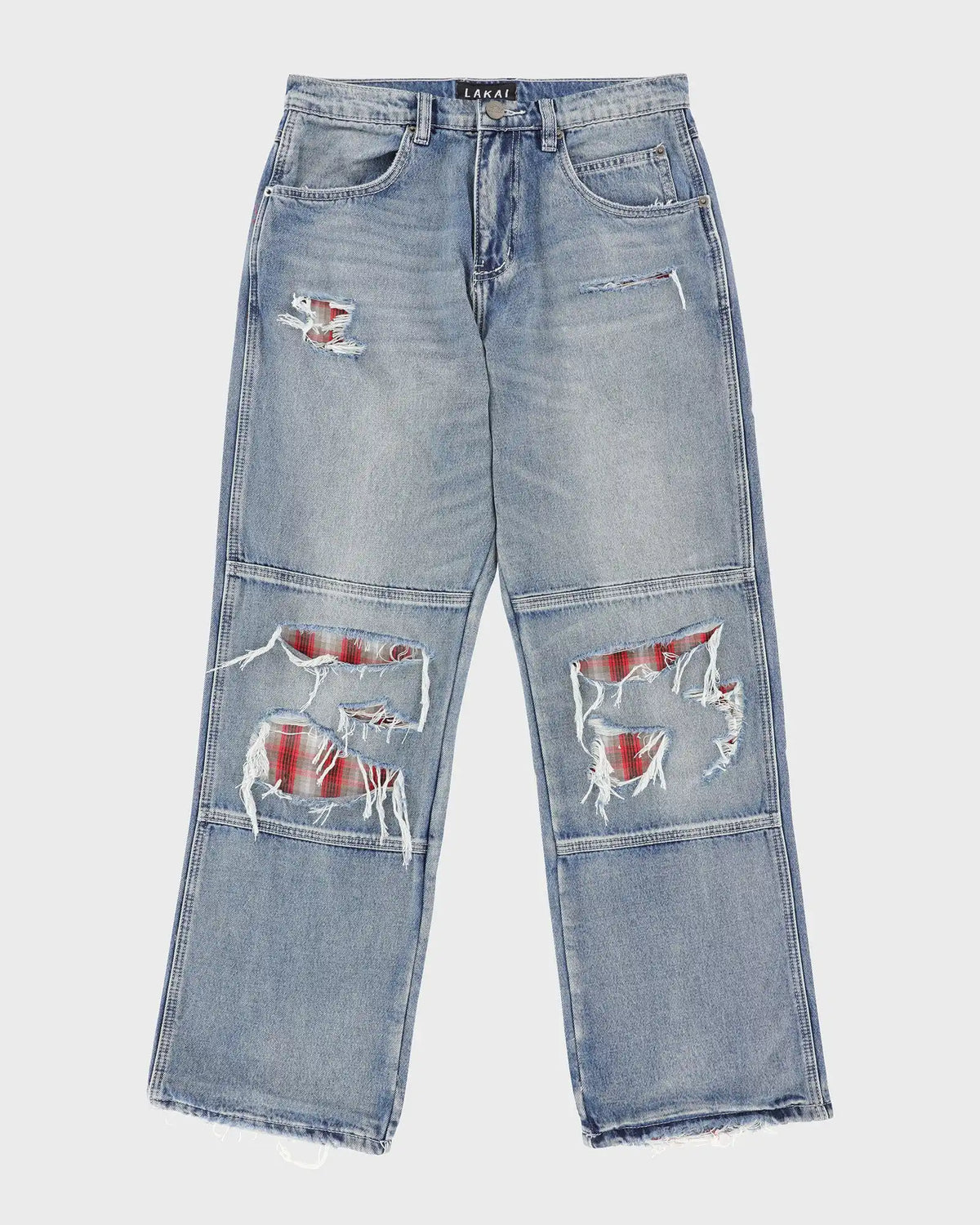 Distressed Double Knee Denims