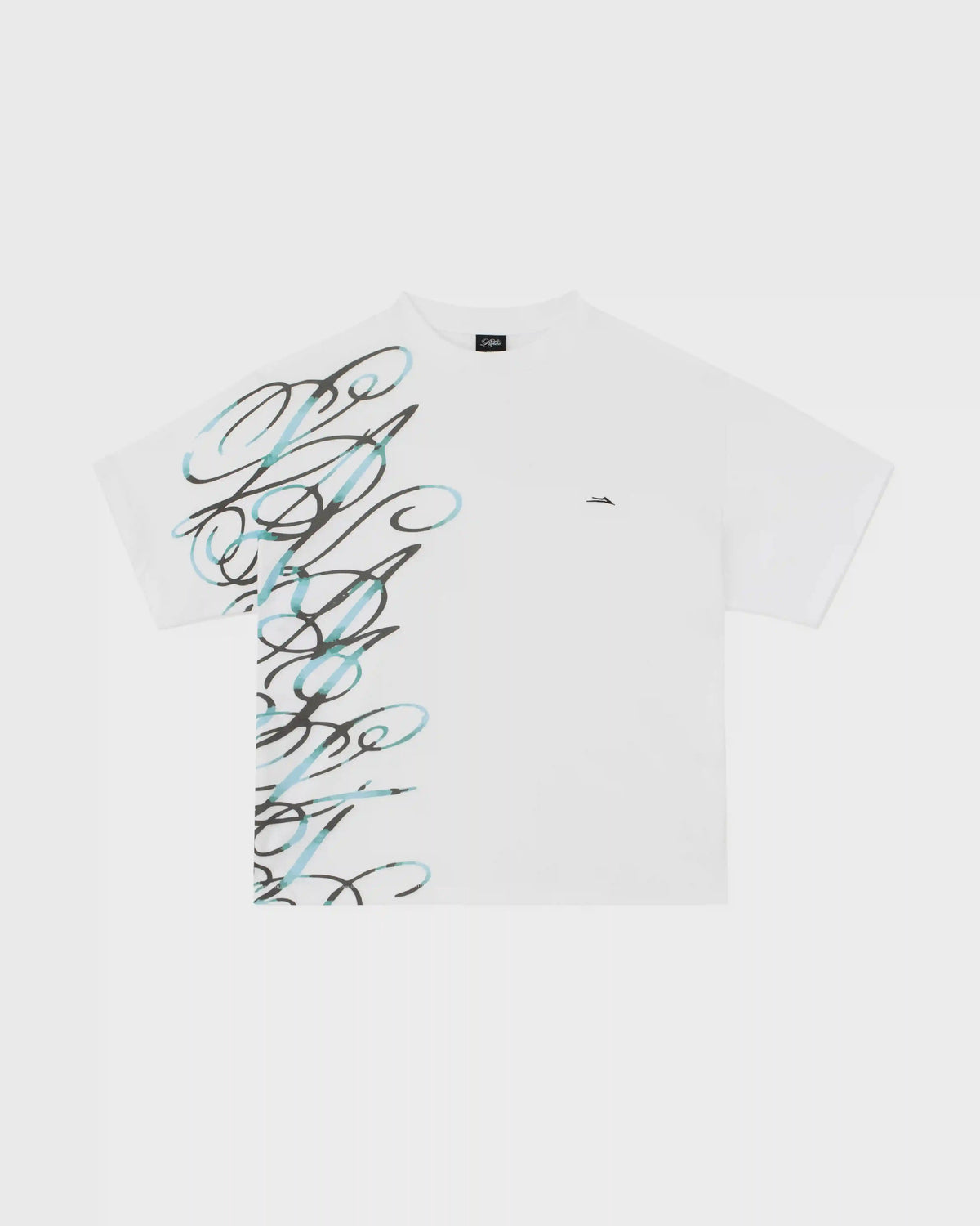 Boxy Tee Signature Print - Washed White