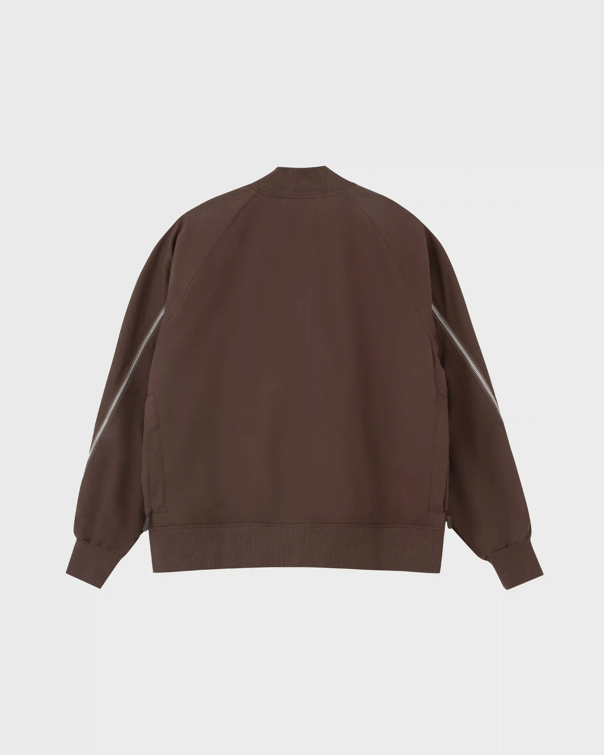 Slashed Zip Bomber Jacket - Brown