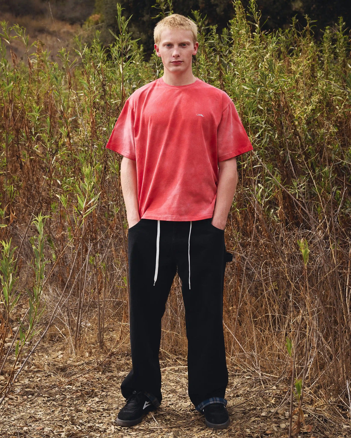 Sunfaded Cropped Boxy Tee - Red