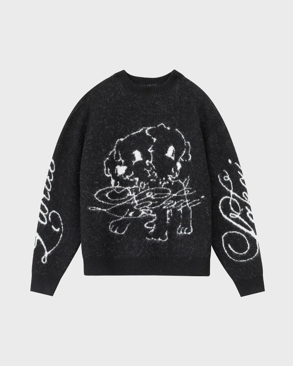 Cerberus Brushed Acrylic Sweater - Black