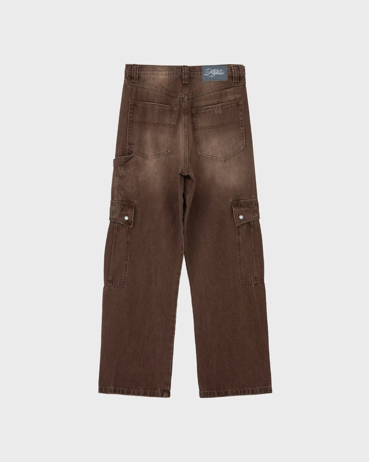 Wide-Leg 'Ghost' Cargo Pants - Brown