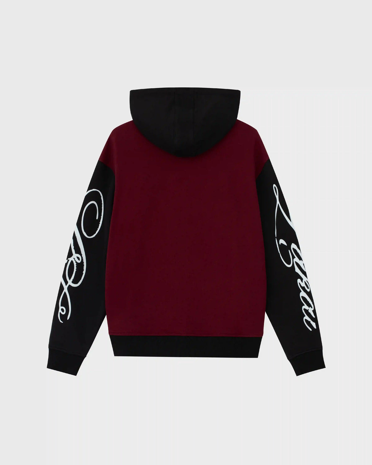 Two Tone Zip Up Hoodie - Red Dahlia / Pirate Black