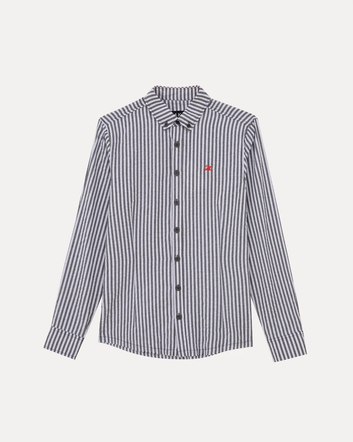 Longsleeve Button Down - Black/White Stripe