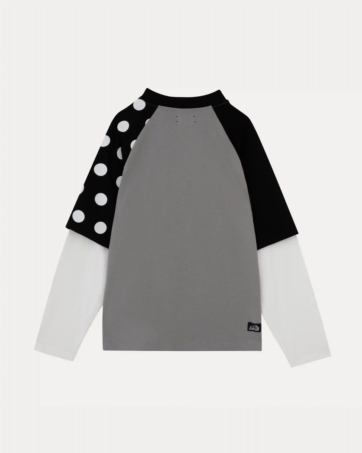 Double Layer Raglan Longsleeve - Black/Grey/White