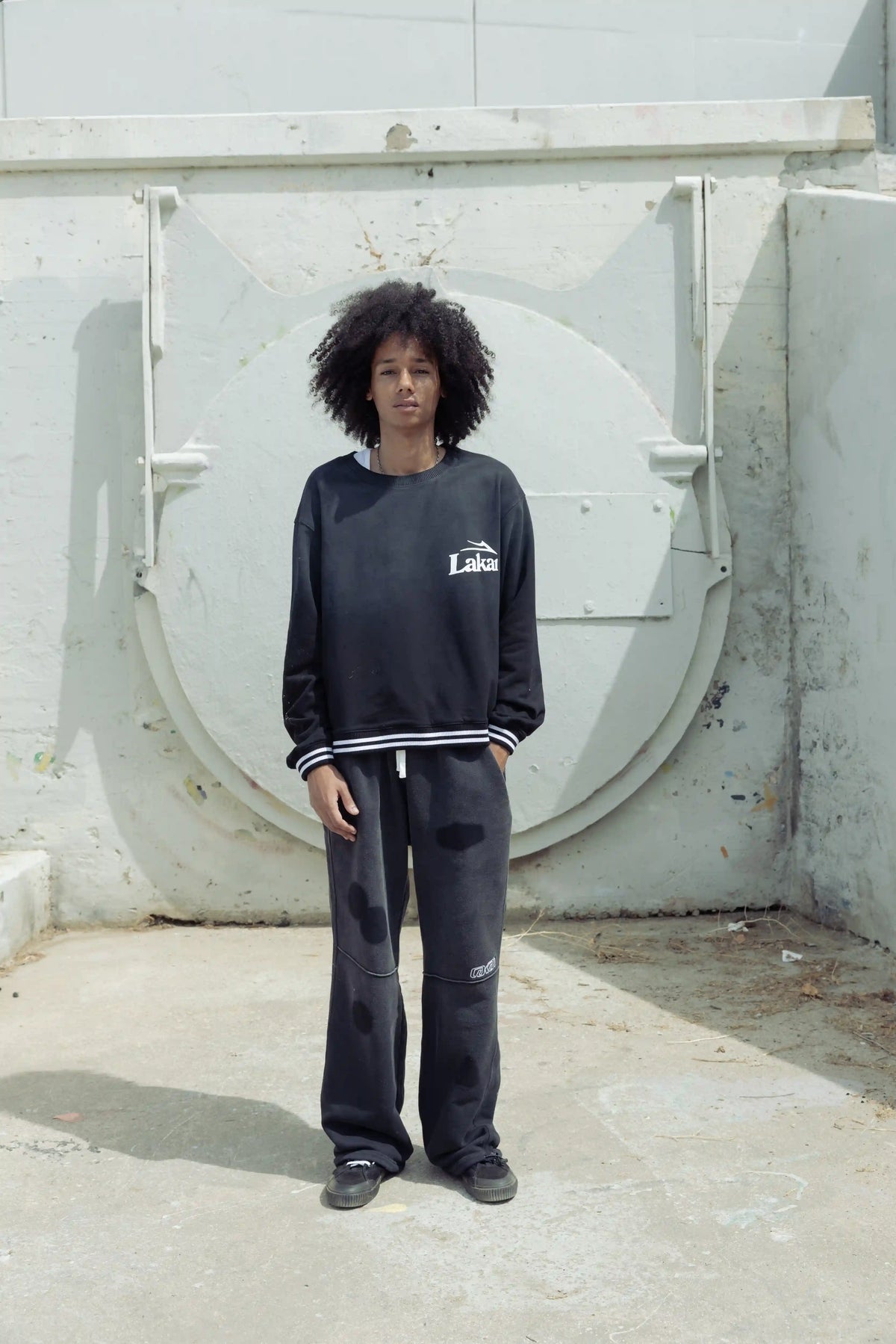 Classic Oversized Sunfaded Crewneck - Black