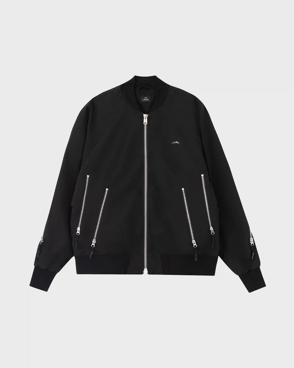 Slashed Zip Bomber Jacket - Black