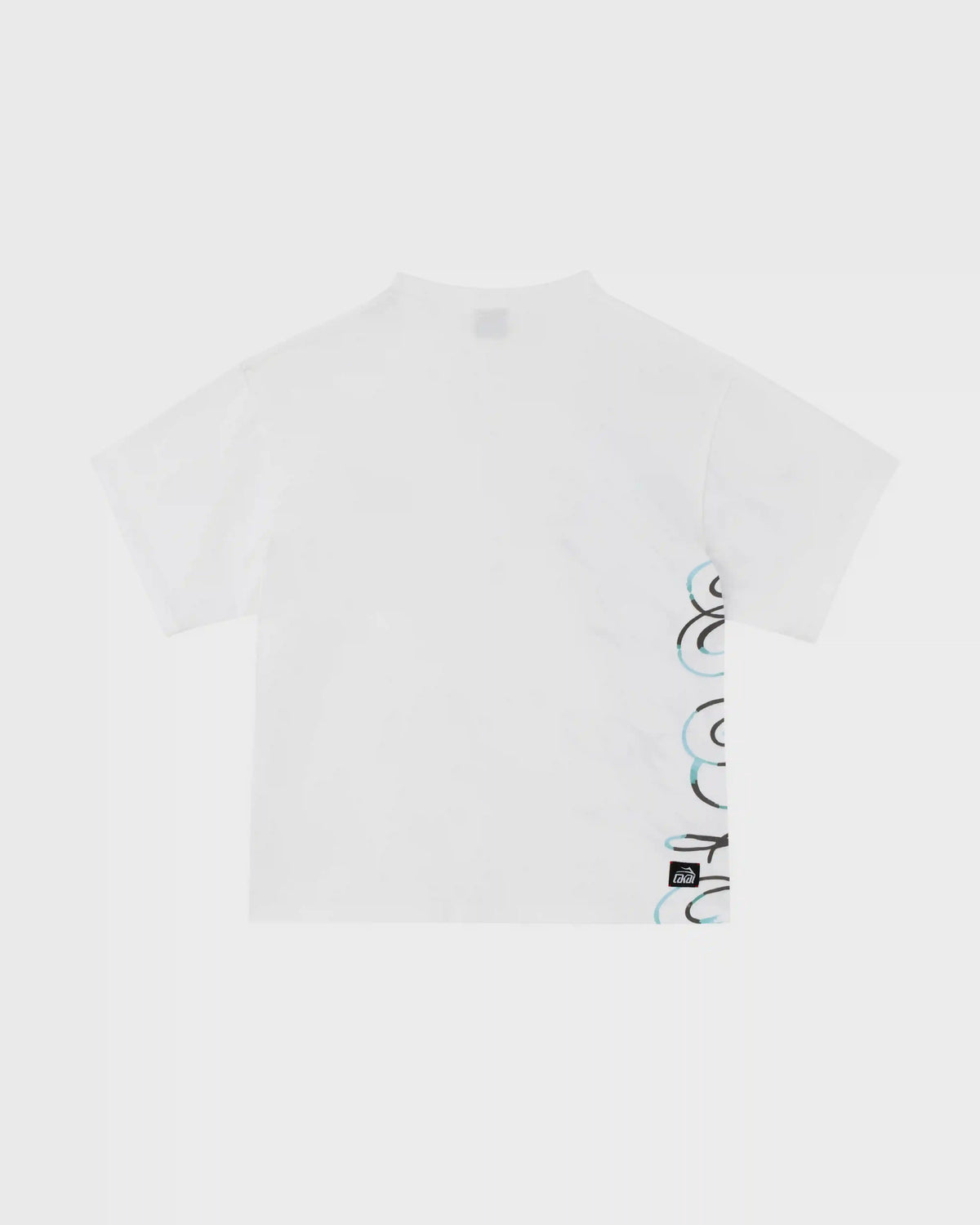 Boxy Tee Signature Print - Washed White
