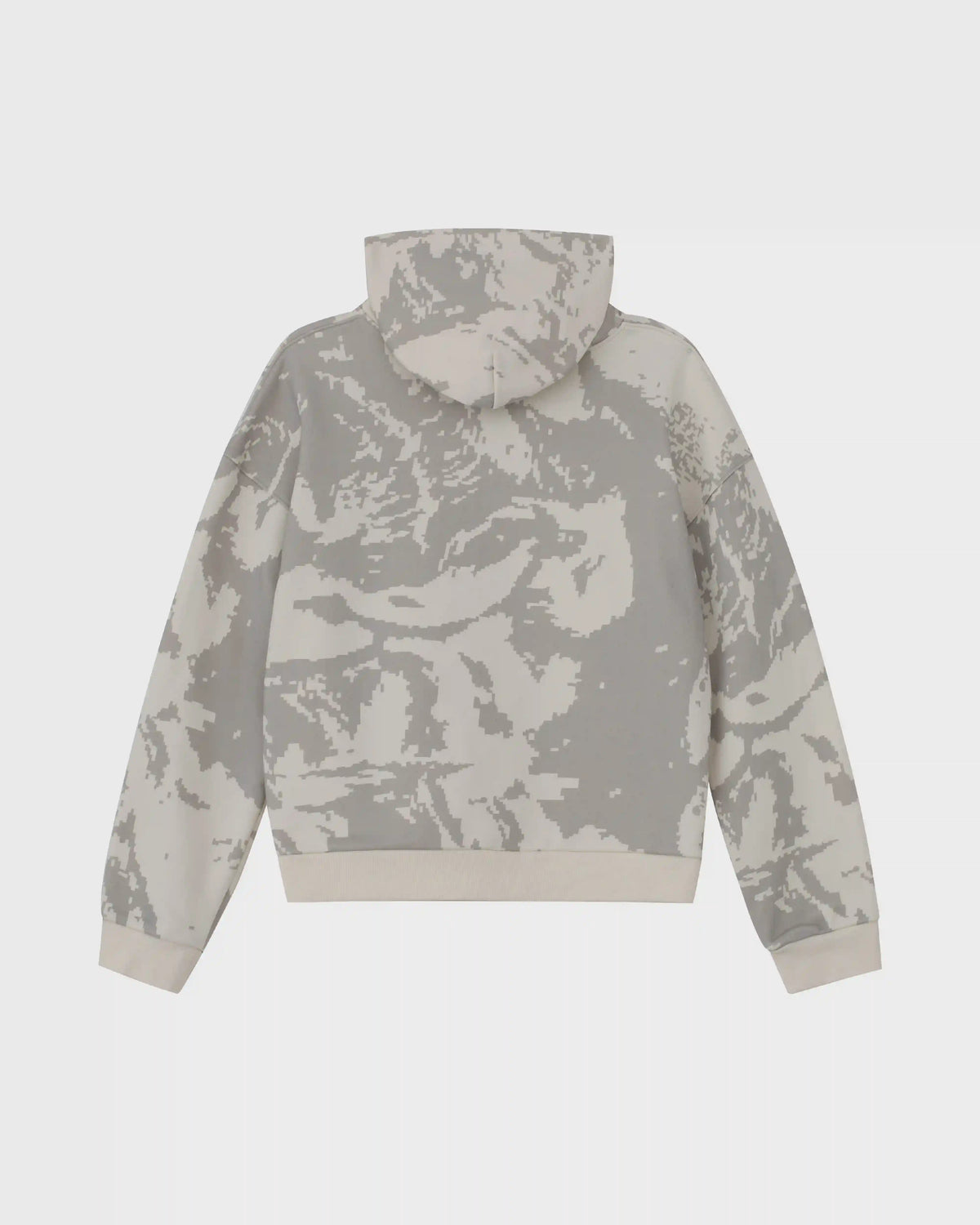 Aop Dog Print Pullover Hoodie - White