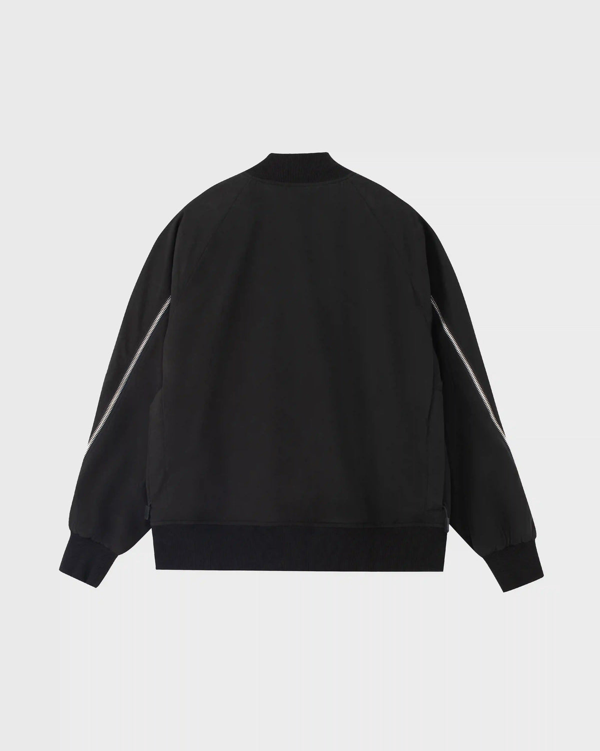 Slashed Zip Bomber Jacket - Black