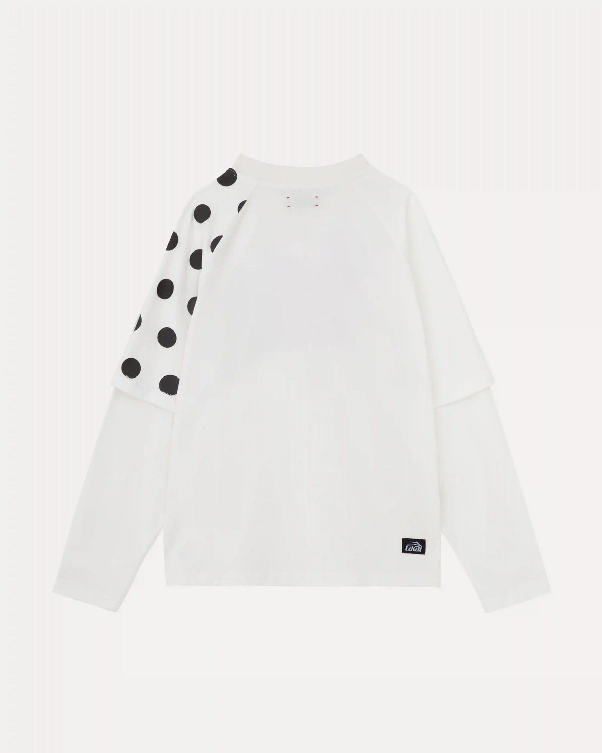 Double-Layer Raglan Longsleeve - White