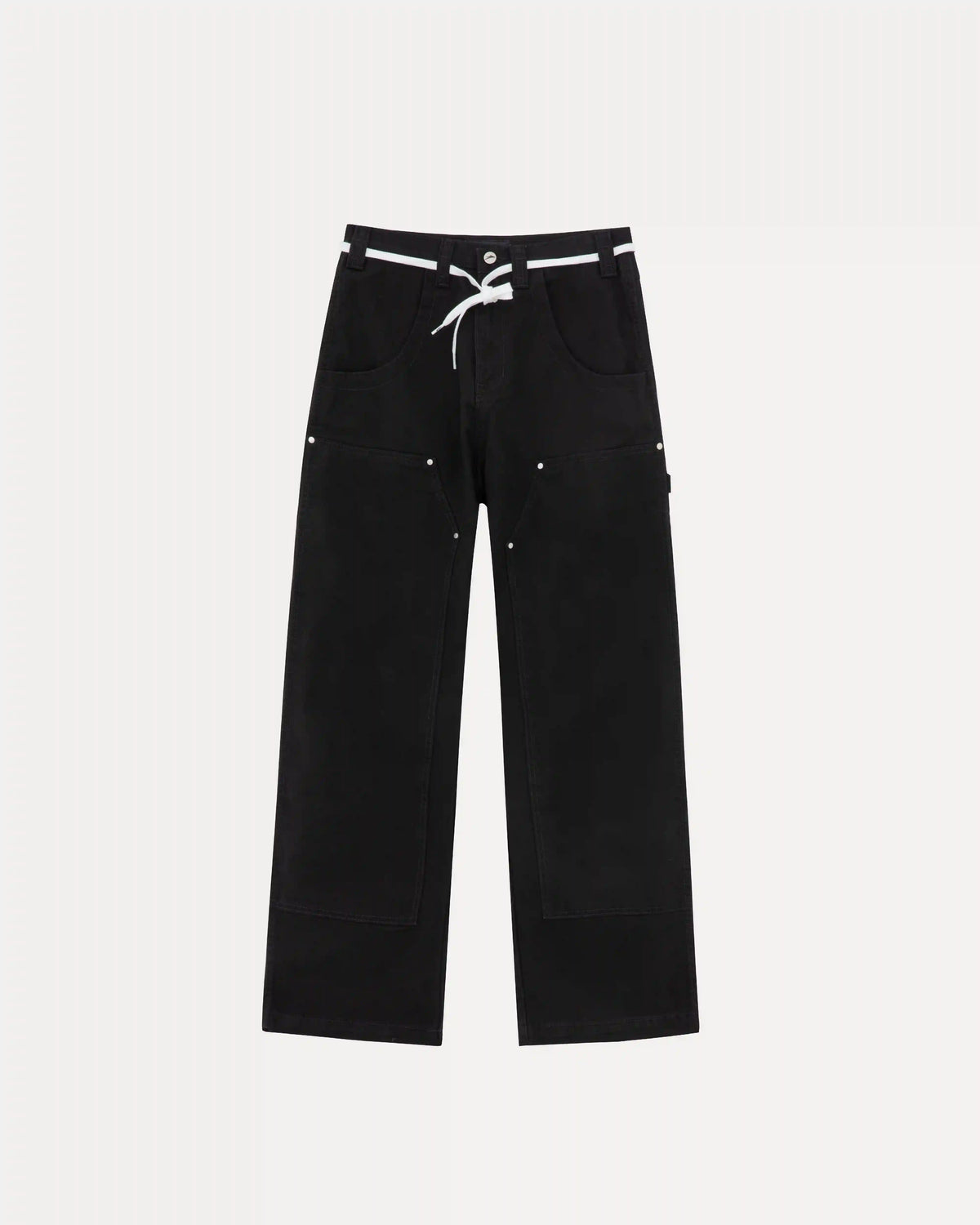 Wide-Leg Double Knee Pant - Black